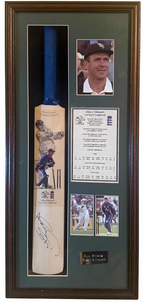 Alec Stewart Signed Mini Cricket Bat