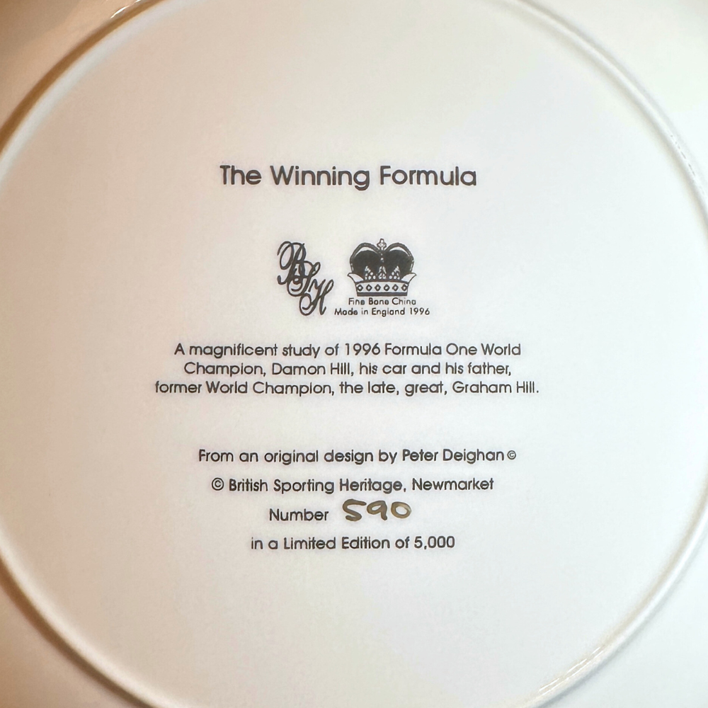 The Winning Formula Collectors Plate - Image 2